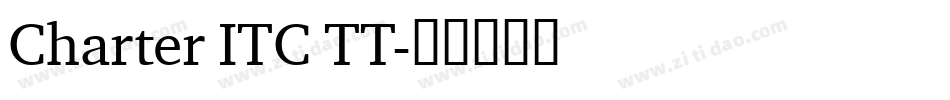 Charter ITC TT字体转换